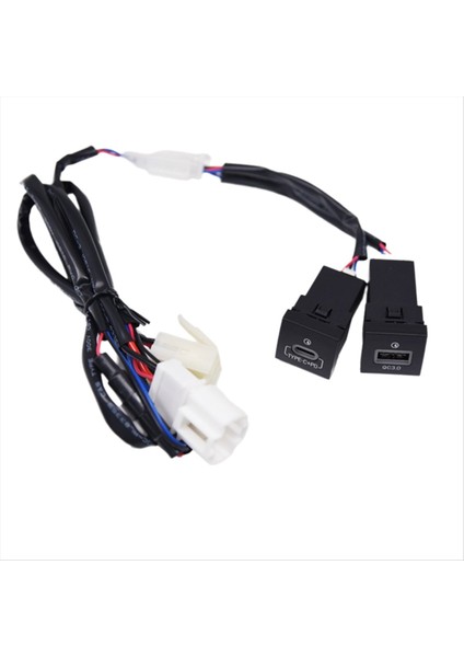 Araba Qc3 0+Pd Hızlı Şarj Cihazı Soketi 12V/24V USB Şarjl (Yurt Dışından)