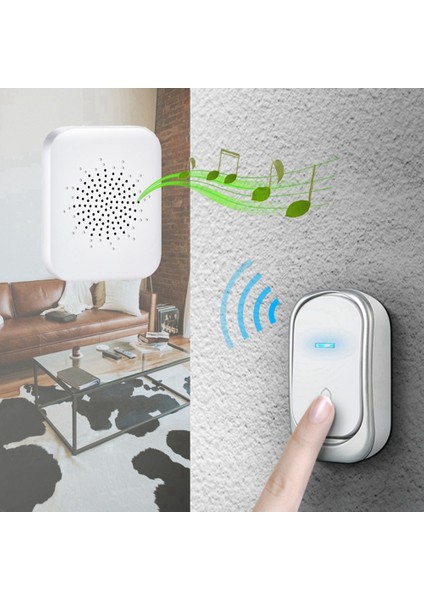 Açık Kablosuz Kapı Zili USB Arayüzü Ev Uzaktan Kumanda Yüzüğü Kapı Çan Seti Ev Çanları Kapıbağı (Yurt Dışından) fırsatları