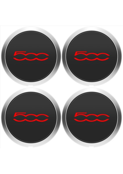 4pcs Fiat İçin 133MM Hubcap 500 Tekerlekler Merkez Hub Kapakları Seti 68078419AC 68078421AC Toz Kapağı 51884863 Kırmızı (Yurt Dışından)