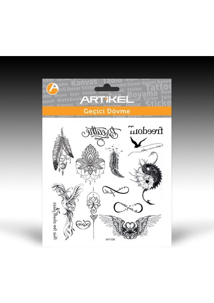 Artikel Freedom Dövme 15,5 x 16 cm modelleri