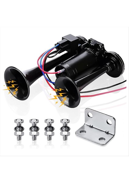 Boynuz Kiti 12V 150DB Araba Hava Boynuzu Süper Yüksek Ses (Yurt Dışından)
