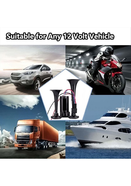 Boynuz Kiti 12V 150DB Araba Hava Boynuzu Süper Yüksek Ses (Yurt Dışından) modelleri