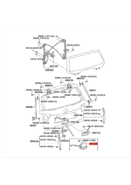 Toyota Sequoia İçin Power Liftgate Boot Bagaj Kilidi to (Yurt Dışından)
