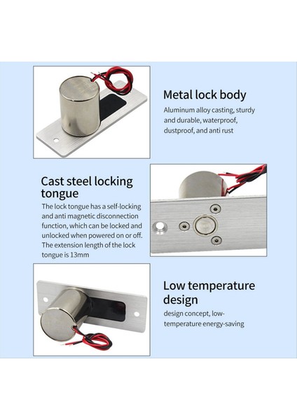 Su Geçirmez Damla Cıvatası Nc Kapı Kilidi Dc 12V Indüksiy (Yurt Dışından) modelleri