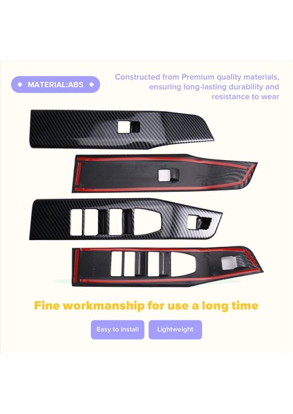 Araba Penceresi Anahtarı Kaldırıcı Panel Trim Çerçeve Kapak Bmw İçin İç Aksesuarlar X3 G48 G45 2025- (Yurt Dışından) indirimleri