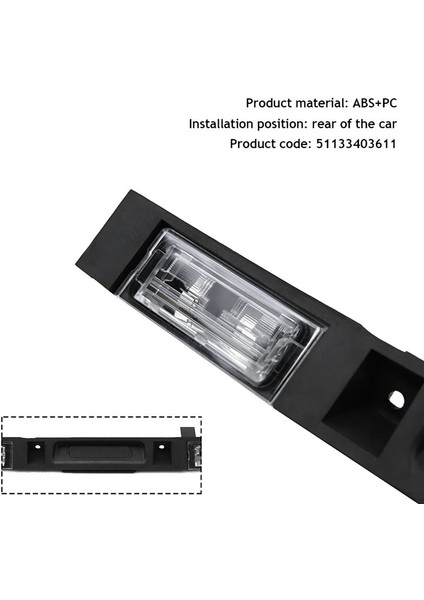 Bmw X3 E83 Lcı 2 5l L6 2003-2010 Arka Tutar Plaka Kapağı (Yurt Dışından)