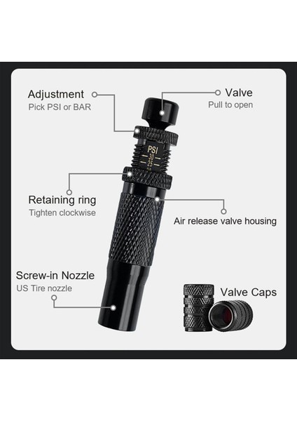 4pcs Otomatik Lastik Deflatörleri 4&#39 Lü Offroad Araçla (Yurt Dışından) modelleri