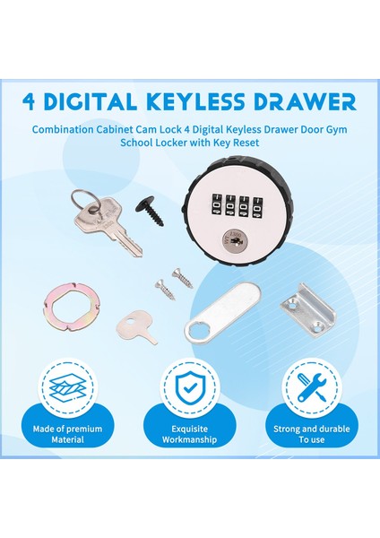 Kombinasyon Kabin Kilidi 4 Dijital Anahtarsız Çekmece Kap (Yurt Dışından) fırsatları