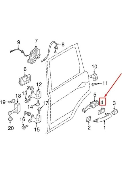 Araba Dış Kapı Tığ Kolu Land Rover Lr2 Lr3 Lr4 Range Rove (Yurt Dışından) modelleri