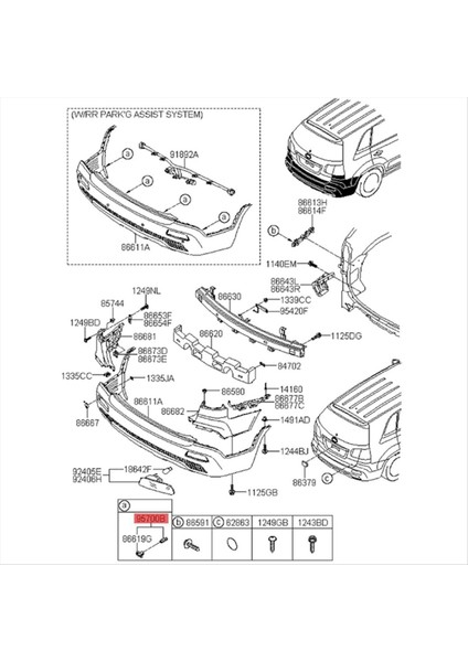 Kia Sorento İçin Otobil Park Sensörü Radar Radar 2009-2 (Yurt Dışından) fiyatları
