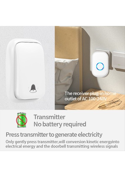 Abd Fiş Kablosuz Kapı Zili Su Geçirmez Akıllı Kapı Zili E (Yurt Dışından) fiyatları