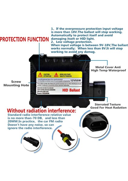 4x 55W Hid Bi Xenon Balast 12V Dijital Ince Balast H1 H3 (Yurt Dışından) indirimleri