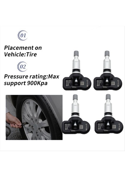 4pcs Programlanabilir Mx Sensörü 315MHZ Tpms Lastik Basın (Yurt Dışından) indirimleri