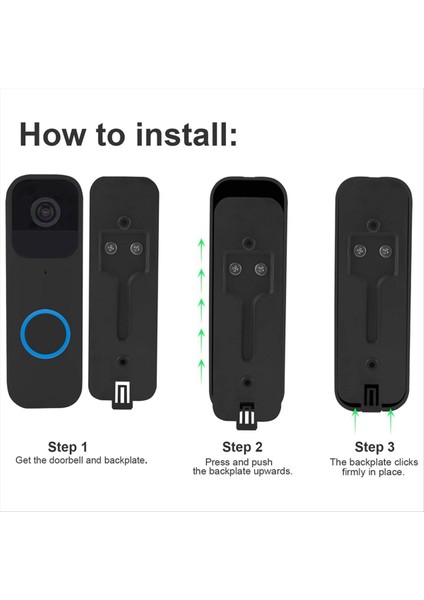 Blink Kapı Zili Arka Plakası İçin Uyumlu 2 Paket Arka Pla (Yurt Dışından) modelleri