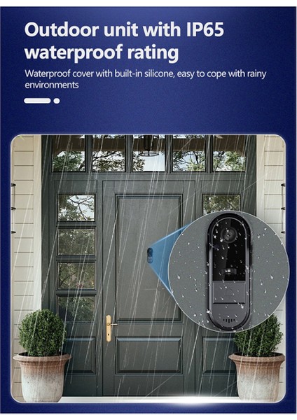 Kablosuz Su Geçirmez Görsel Kapı Zili Ir Night Vizyon Kap (Yurt Dışından)