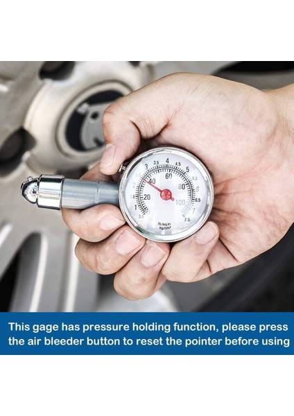 2x Küçük Lastik Basınç Göstergesi 10-100PSI tosikletler (Yurt Dışından) indirimleri