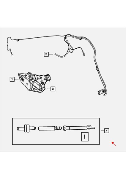 68086133AA Araba Arka Ön Cam Yıkama Valfı Jeep Wrangler J (Yurt Dışından) indirimleri