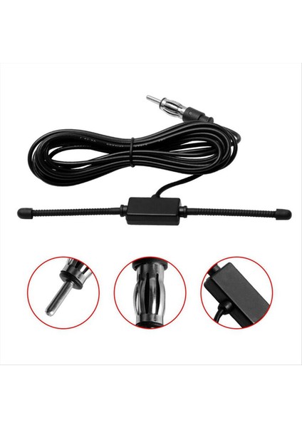 3pcs Siyah Evrensel Araba Tekne Stereo Am Fm Dipol Anten (Yurt Dışından) indirimleri