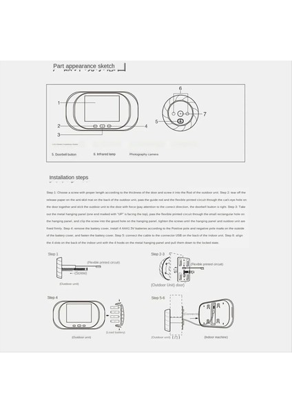 Dijital LCD 2 8inch Video Kapı Zili Peephole Izleyici Kap (Yurt Dışından) fiyatları