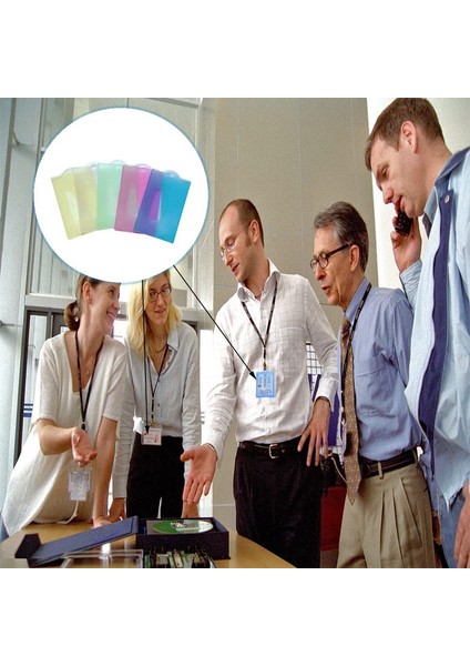 5 Parçalı Plastik Kart Tutucu Renkli Isim Etiketi Rozet Kimlik Kartı (Çoklu Renkler: Sarı, Beyaz, Yeşil, Pembe, Mavi) (Yurt Dışından) fırsatları