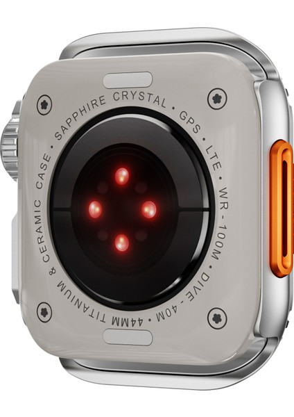 Apple Watch Se (2023)/SE (2022)/SE/6/5/4 44 mm - Ultra 49 mm Transfer Kapağı Için Metal Kasa - Mat Gümüş (Yurt Dışından) fiyatları