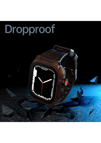 Shellbox Apple Watch Series 8 45MM/7 45MM Darbeye Dalı Ekran Koruyucu Kılıf ve Silikon Saat Kayışı Için Su Geçirmez Kılıf (Yurt Dışından) fırsatları