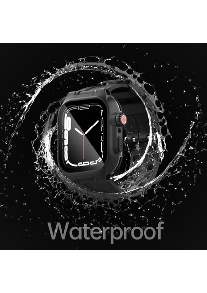 Shellbox Apple Watch Series 8 45MM/7 45MM Darbeye Dalı Ekran Koruyucu Kılıf ve Silikon Saat Kayışı Için Su Geçirmez Kılıf (Yurt Dışından) indirimleri