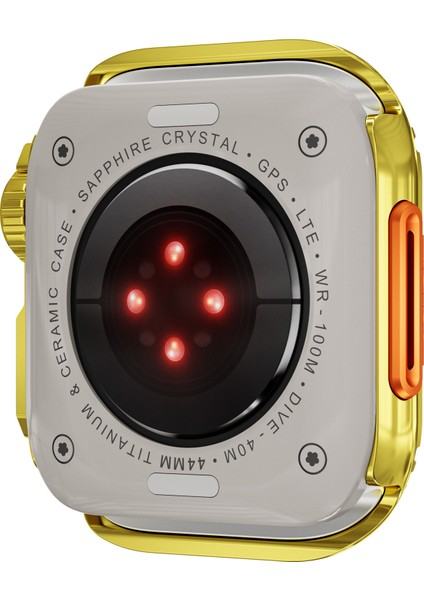 Apple Watch Series 9/8/7 45 mm Spor Saat Koruyucu Kılıf Için Metal Kasa - Parlak Altın (Yurt Dışından) fiyatları