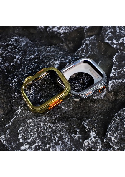 Apple Watch Series 9/8/7 45 mm Spor Saat Koruyucu Kılıf Için Metal Kasa - Parlak Altın (Yurt Dışından) indirimleri