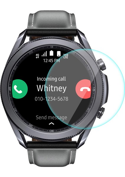 Hat Prınce 0.2mm 9h 2.15D Ark Kenarlı Temperli Cam Saat Ekran Filmi Samsung Galaxy Watch 3 45MM Için (Yurt Dışından)