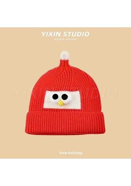 Sonbahar ve Kış Erkek ve Kadın Bebek Sevimli Karikatür Ayı Bebek Peluş Sıcak Kulak Koruma Örme Şapka (Yurt Dışından)