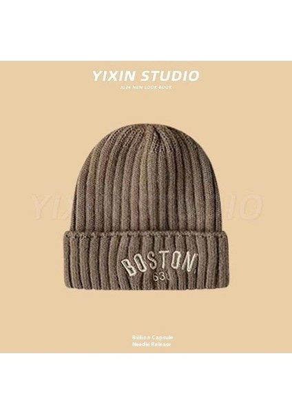 Sonbahar ve Kış Erkek ve Kadın Bebek Sevimli Karikatür Ayı Bebek Peluş Sıcak Kulak Koruma Örme Şapka (Yurt Dışından)