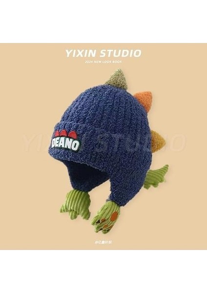 Sonbahar ve Kış Erkek ve Kadın Bebek Sevimli Karikatür Ayı Bebek Peluş Sıcak Kulak Koruma Örme Şapka (Yurt Dışından)