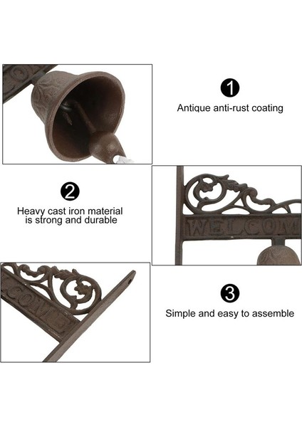 Vintage Dekorasyon Kapı Zili Bahçe Kapı Zili Ülke Tarzı H (Yurt Dışından) fırsatları