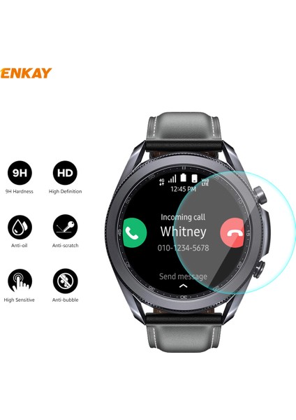 Hat Prınce 2 Adet/set 0.2mm 9h 2.15D Ark Kenarlı Temperli Cam Saat Ekran Filmi Samsung Galaxy Watch 3 45MM Için (Yurt Dışından) fiyatları