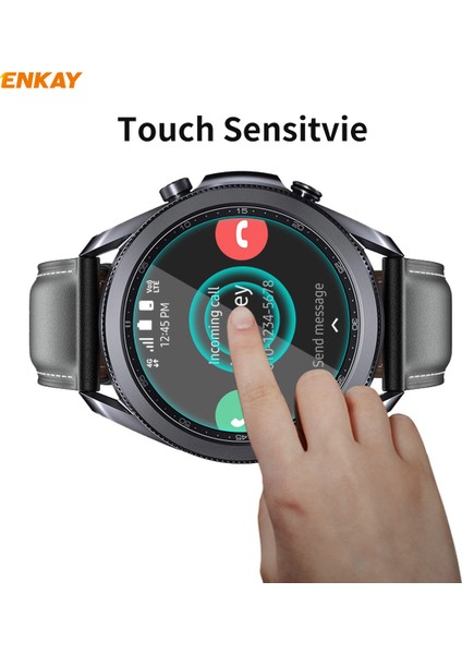 Hat Prınce 2 Adet/set 0.2mm 9h 2.15D Ark Kenarlı Temperli Cam Saat Ekran Filmi Samsung Galaxy Watch 3 45MM Için (Yurt Dışından) modelleri