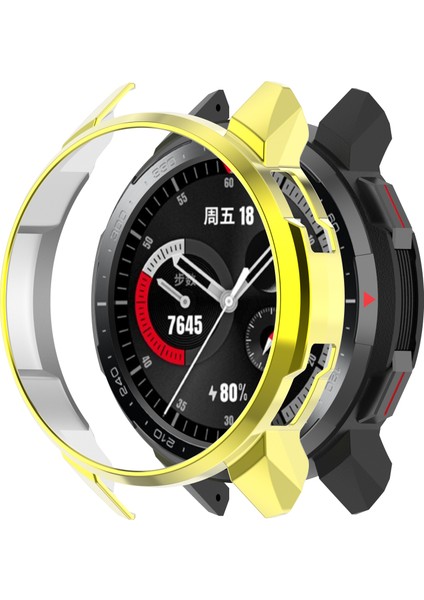 Honor Gs Pro KAN-B19-GOLD Için Darbeye Dalı Elektrolizle Kaplanmış Saat Çerçevesi Kılıfı Koruyucu (Yurt Dışından)