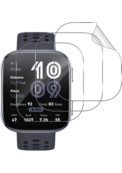 Huami Amazfit Bip 6 Tpu Saat Ekran Koruyucu Çizilmeye Karşı Dalı Hd Şeffaf Hidrojel Film Için 3 Adet (Yurt Dışından)