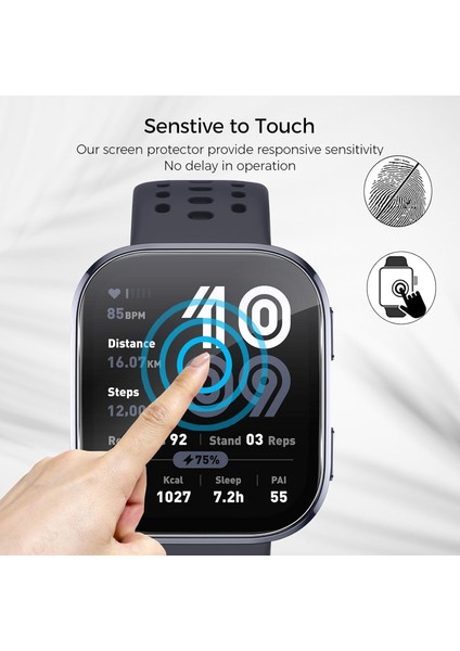 Huami Amazfit Bip 6 Tpu Saat Ekran Koruyucu Çizilmeye Karşı Dalı Hd Şeffaf Hidrojel Film Için 3 Adet (Yurt Dışından) fiyatları