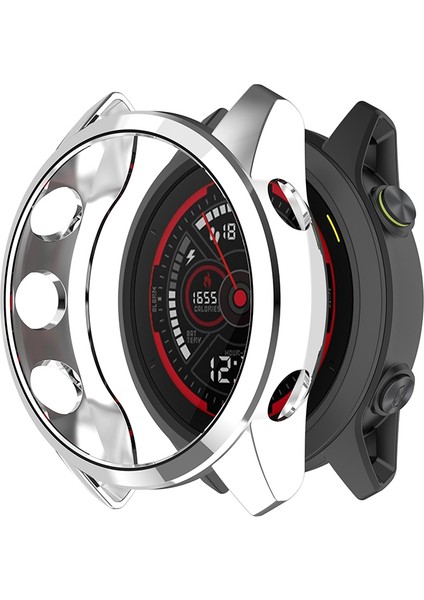Garmin FORERUNNER745 Tpu Akıllı Saat Koruyucu Çerçevesi Için Galvanik Kılıf - Gümüş (Yurt Dışından)
