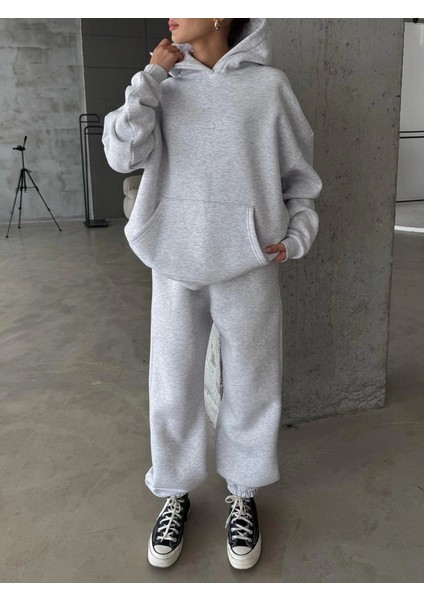 3 Iplik Şardonlu Lastik Paça Eşofman Gri P510439 fiyatları