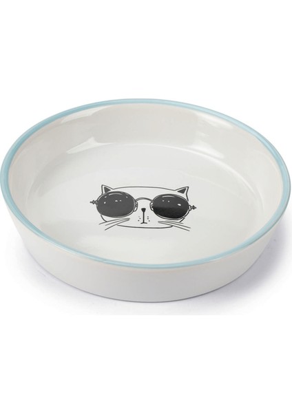 Lzrdwzrd Beeztees Kedi Mama Su Kabı, Seramik, Beyaz, 16CM, 300ML