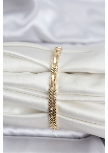 14K Gold Renk Kaplama Başak Model Zirkon Taşlı cm Kadın Bileklik - Lisinya fiyatları