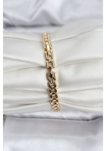 14K Gold Renk Kaplama Zirkon Kare Taşlı cm Kadın Bileklik - Lisinya fiyatları