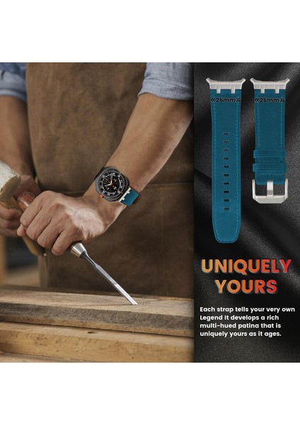 Samsung Galaxy Watch Ultra 47MM / Ultra 2025 Için Deri Saat Kayışı (Yurt Dışından) modelleri