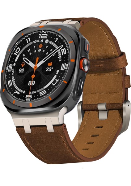 Samsung Galaxy Watch Ultra 47MM / Ultra 2025 Için Deri Saat Kayışı (Yurt Dışından)