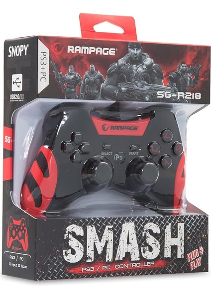 SG-R218 Ps3/pc x Input Kırmızı USB 1.8m Joypad indirimleri
