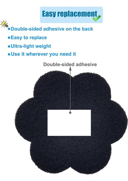 Evrensel Çöp Kutusu Kömür Filtreleri Değiştirmeleri 12&#39 Li Paket Çiçek Şekli Yapışkanlı Aktif Kömür Emici Filtreler (Yurt Dışından) fiyatları