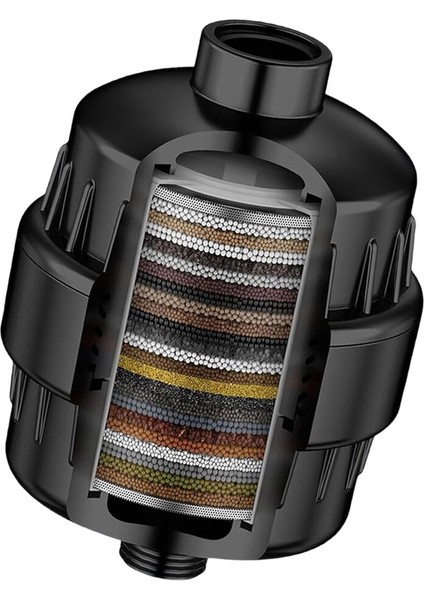 15 Aşamalı Çıkışlı Duş Suyu Filtresi Klor Florürü Ağır Metalleri Kaldırır Filtre Li Duş Başlığını Yumuşatır (Yurt Dışından)