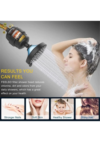 15 Aşamalı Çıkışlı Duş Suyu Filtresi Klor Florürü Ağır Metalleri Kaldırır Filtre Li Duş Başlığını Yumuşatır (Yurt Dışından) fiyatları
